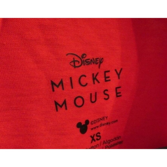 NWT Women's DISNEY MICKEY AND MINNIE MOUSE Red Long Sleeve Top in Size XS 0 - Picture 5 of 6
